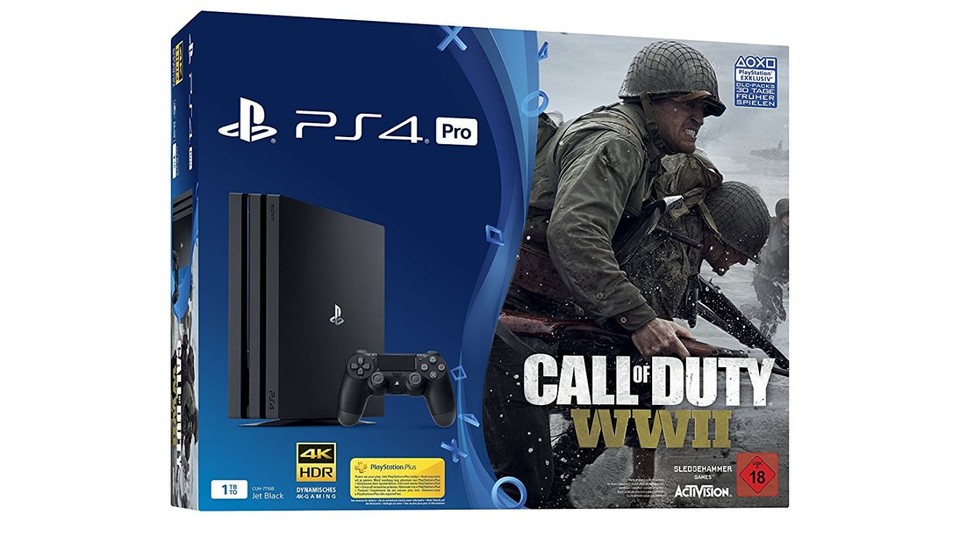 Die Playstation 4 Pro im Bundle mit Call of Duty WWII ist ebenfalls besonders preiswert erhältlich.