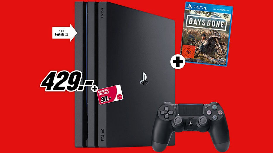 PlayStation 4 Pro + Days Gones + Erlebnisgutschein für 429 €