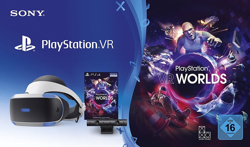 PlayStation VR gibt es im Bundle mit Kamera, VR Worlds und Astro Bot günstig.
