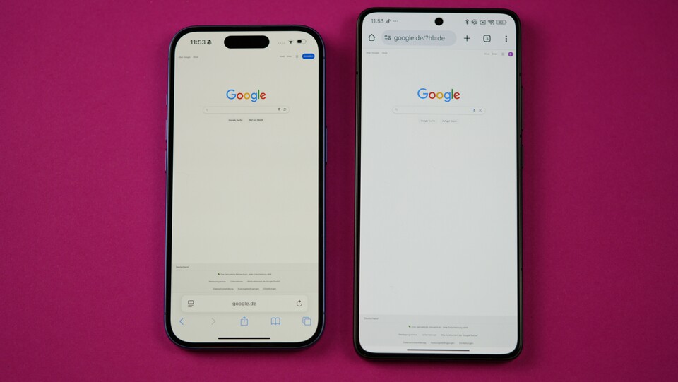 Apple iPhone 16 vs. Xiaomi Poco F7 Pro – auf manueller, maximaler Helligkeit hat das Poco ein My die Nase vorn. (Bild: GameStar Tech)