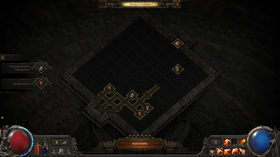 In diesem Interface baut ihr euren eigenen Atziri-Tempel.