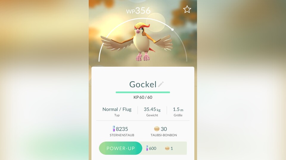 Per Power-Up steigert man die KP und WP eines Pokémon.