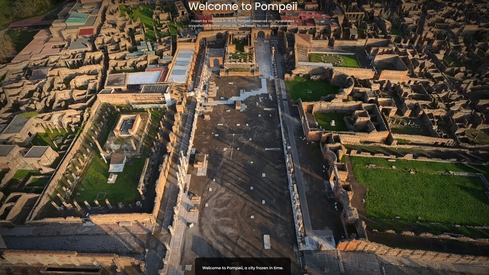 Pompeji ist eine von zwei italienischen Städten, in denen das Pilotprojekt starten soll. (Bild: cyark)