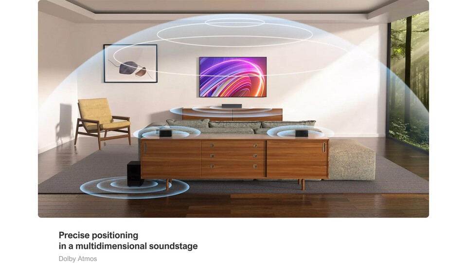 Gestaltet euer Klangerlebnis ganz nach euren eigenen Vorlieben mit den einstellbaren Surround-Lautsprechern der ULTIMEA Poseidon D60.