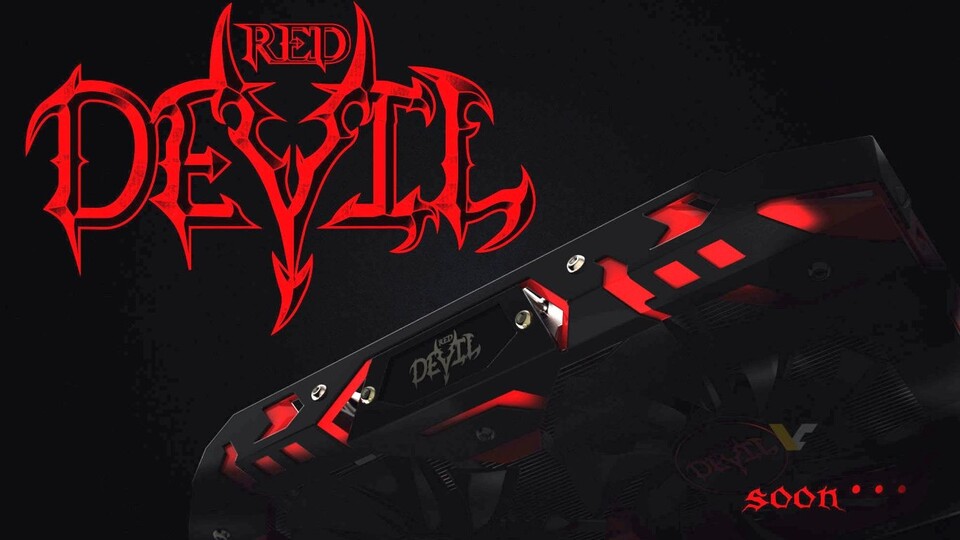 Die Powercolor RX580 Red Devil zeigt sich im Teaser.