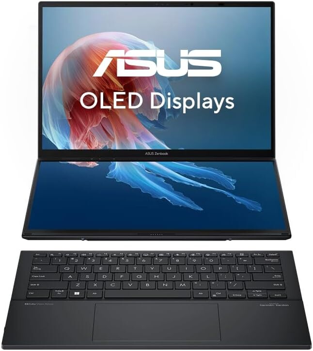 Mehr Touchscreen gibt es bei keinem anderen Laptop, das Zenbook Duo bietet euch gleich zwei 14-Zoll-OLED-Panels. (Quelle: Asus)