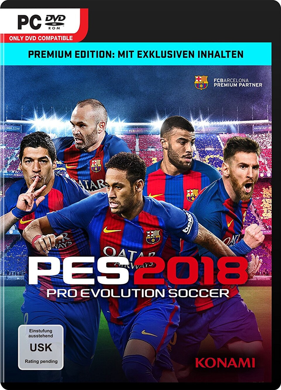 Auf dem Cover der FC Barcelona Edition von Pro Evolution Soccer 2018 ist Neymar noch im falschen Trikot zu sehen.