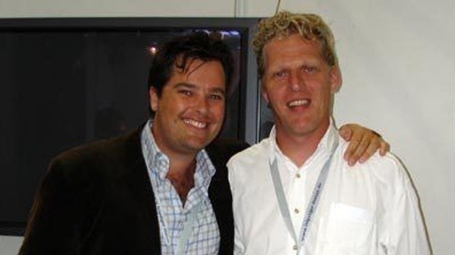 Das ehemalige Dream-Team von HD interactive: Vincent (rechts, angeblich 'schlecht getroffen') und sein Chef und Freund, Mike Hornemann.