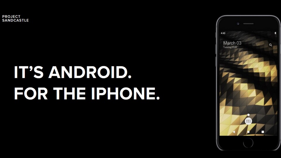 Project Sandcastle erlaubt die Nutzung von Android auf iPhones.