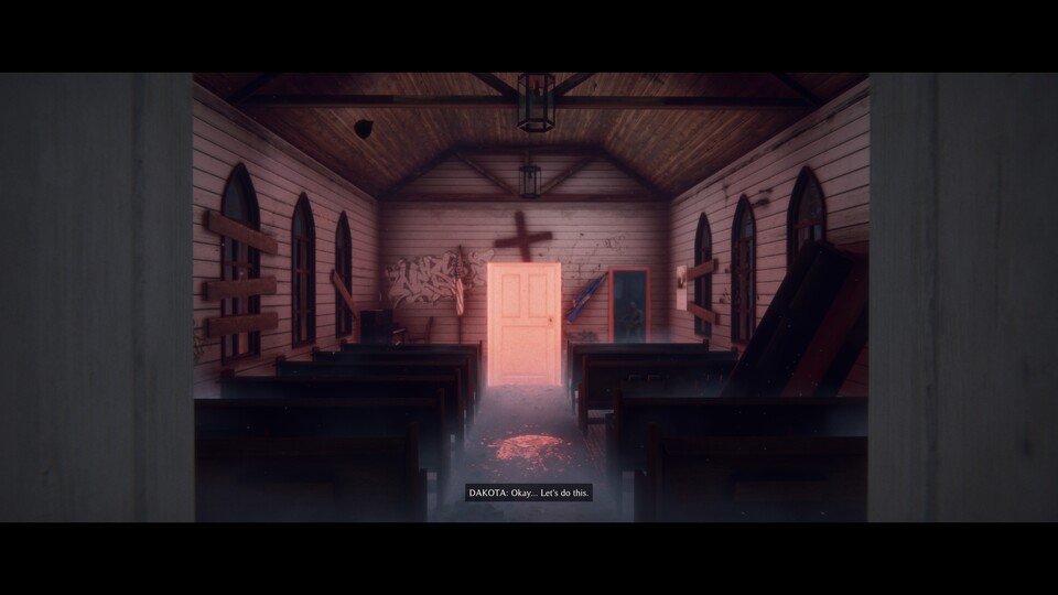 Rote Türen trennen die Realität von Dakotas mentaler Welt ... oder doch nicht?