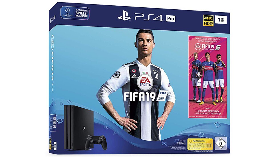 Das PS4 Pro Bundle enthält neben FIFA 19 auch noch einen zweiten Controller.