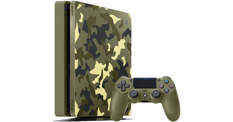 Die PS4 Slim im speziellen Design für Call of Duty: WW2.