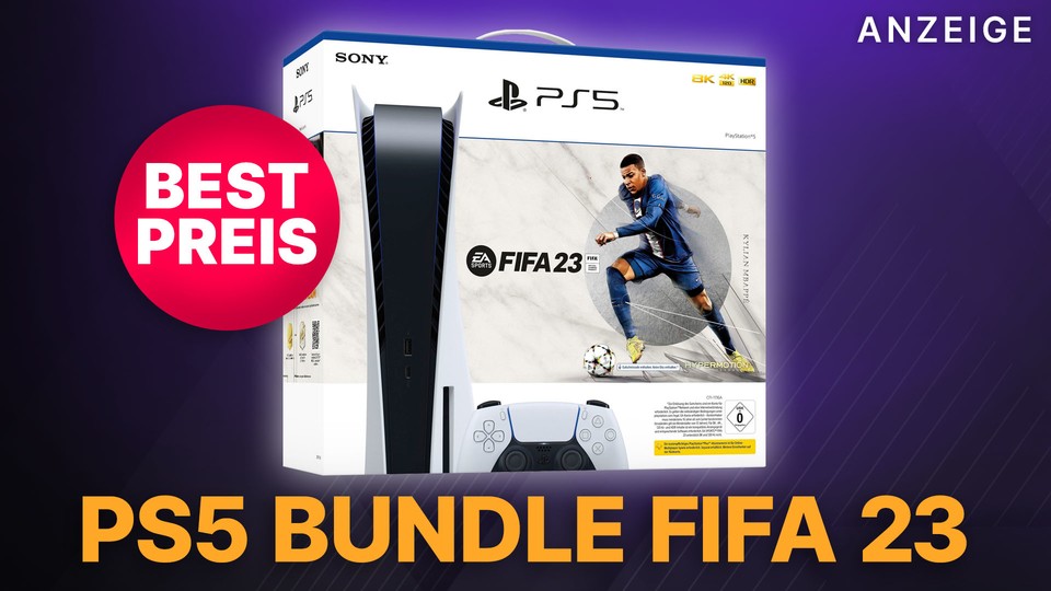 Das PS5 Bundle mit FIFA 23 gibt es bei OTTO für nur 579,99€ - über 100€ günstiger als bei anderen Anbietern.