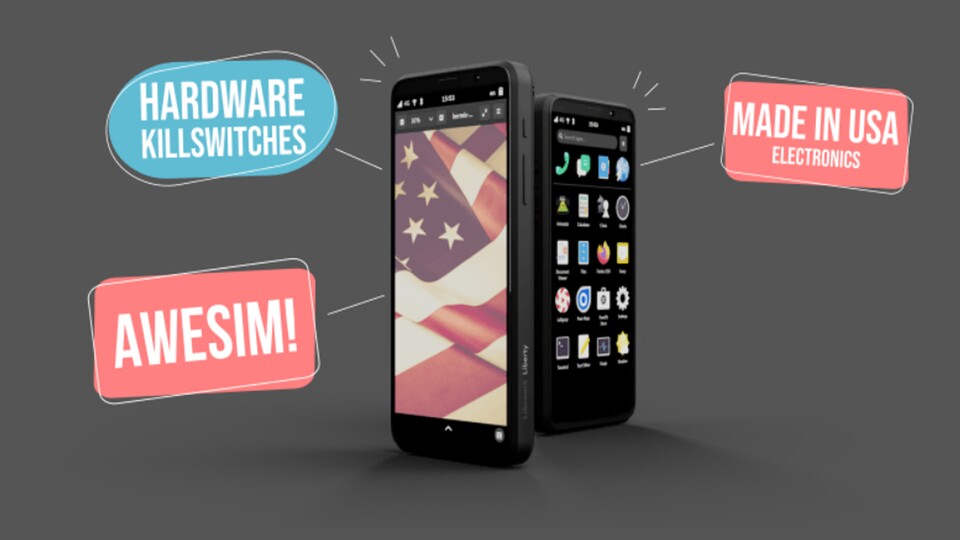 Das Liberty-Phone steht laut Hersteller Purism für »wunderschöne Freiheit«. (Bildquelle: Purism)