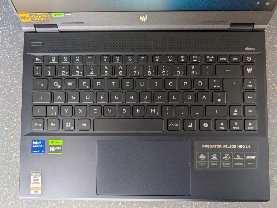 Die Tastatur eignet sich durchaus auch für Vielschreiber