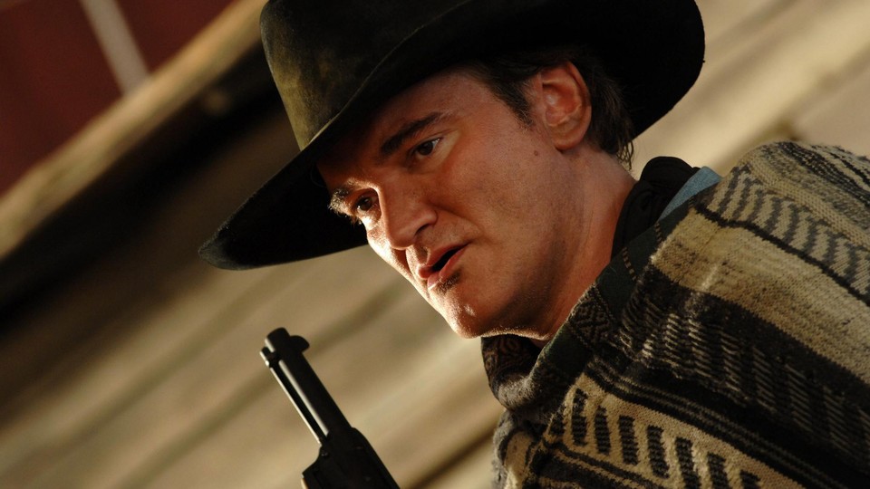 Quentin Tarantino am Set von Django Unchained