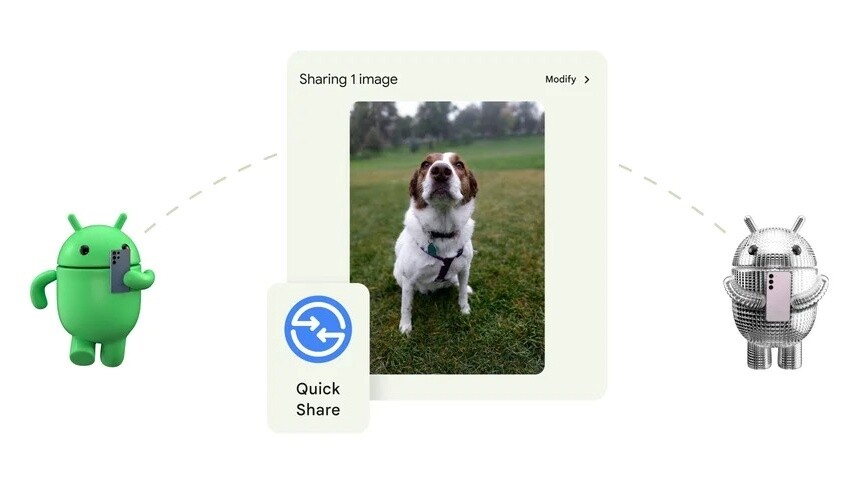 Nearby Share und Samsung Quick Share werden unter Quick Share vereint. (Bild: Google)