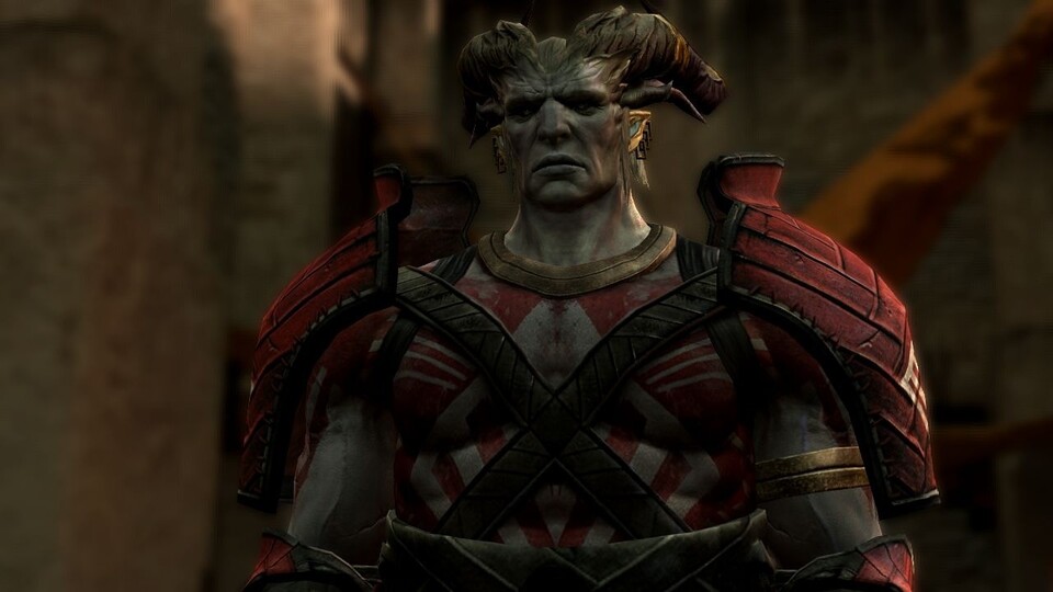 Die Qunari bewohnen die Welt von Dragon Age gemeinsam mit Menschen, Elfen und Zwergen.