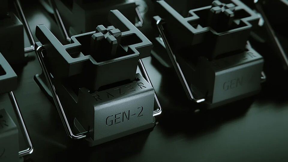 Die optischen Switches von Razer sind hochqualitativ auf Langlebigkeit ausgelegt.