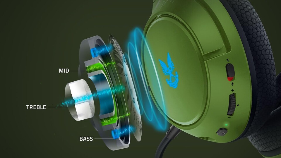 Mit seinen hochwertigen Treibern sorgt das Razer Kaira Pro für eine erstklassige Balance aus Höhen, Mitten und Bässen!