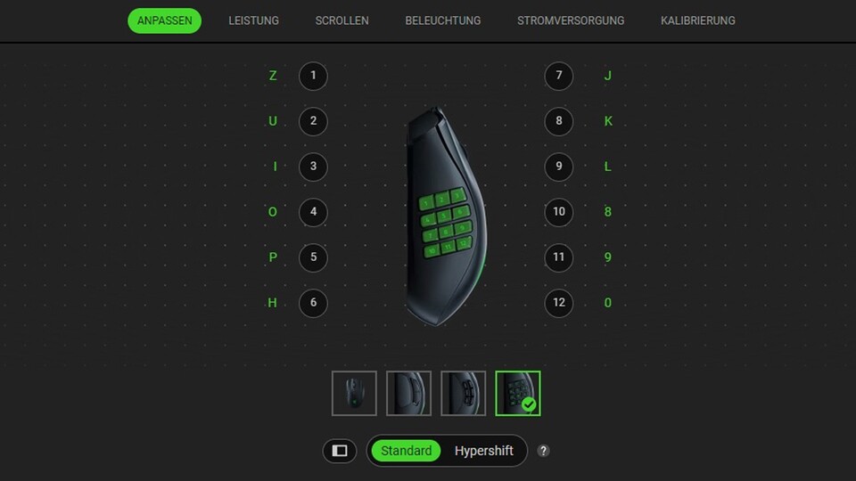 Per Razer Synapse könnt ihr die zahlreichen Tasten der Razer Naga V2 Pro vollkommen nach euren Wünschen belegen.