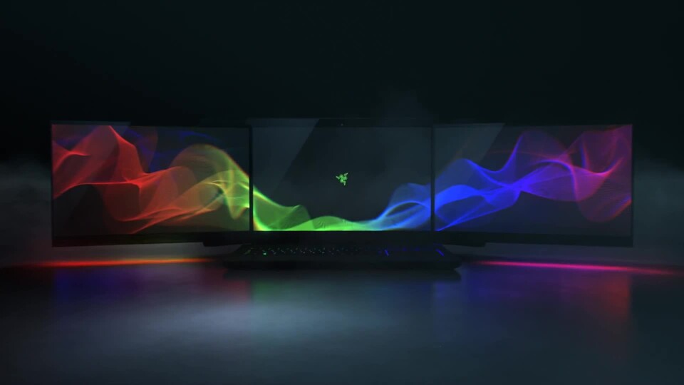 Razer Project Valerie - Notebook mit drei Bildschirmen im Ankündigungs-Trailer