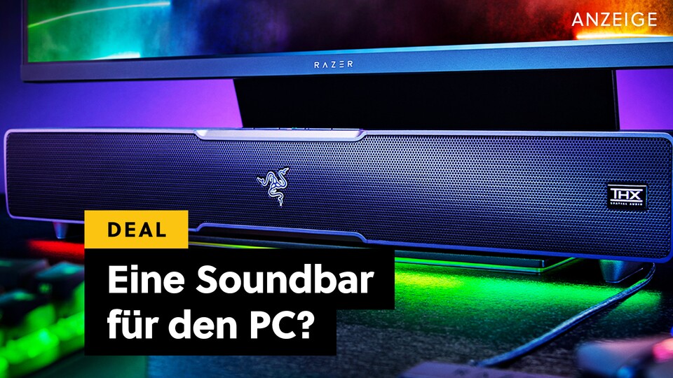 Wer eine Soundbar mit RGB-Beleuchtung für sein Setup sucht, der ist bei Razer an der richtigen Adresse.