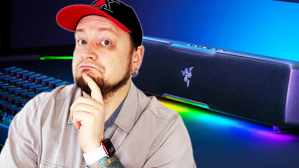 Razer bietet sogar Soundbars für PC-Spieler an – natürlich inklusive RGB-Beleuchtung. (Bild: Razer)