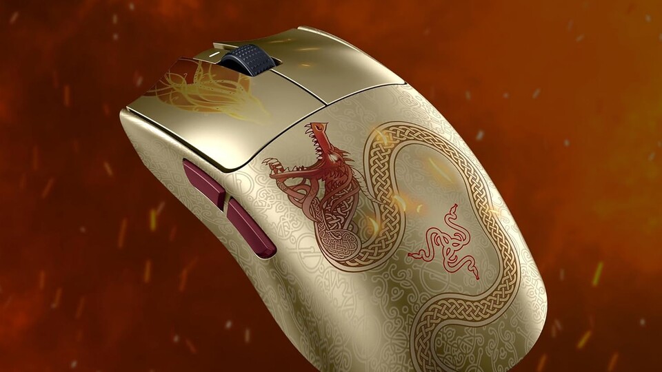 Die Razer Viper V3 Pro Dragon Lore vereint das prestigeträchtigste Design der CS-Geschichte mit kompromissloser Highend-Hardware.