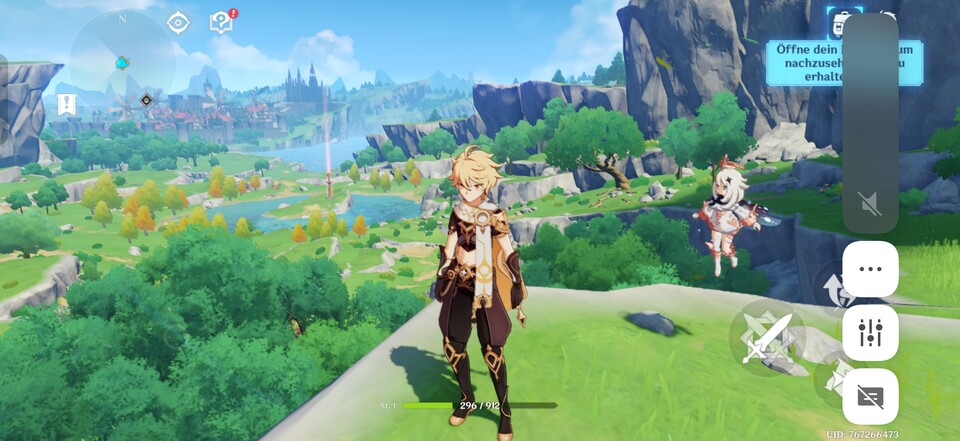 Anspruchsvollere Spiele wie Genshin Impact sind für das GT8 Pro absolut kein Problem. (Bildquelle: GameStar Tech)