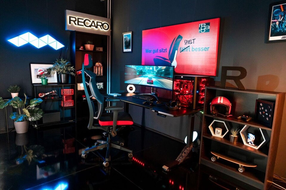 Der RECARO Aer passt sowohl in jedes Gaming-Zimmer, als auch ins Homeoffice.