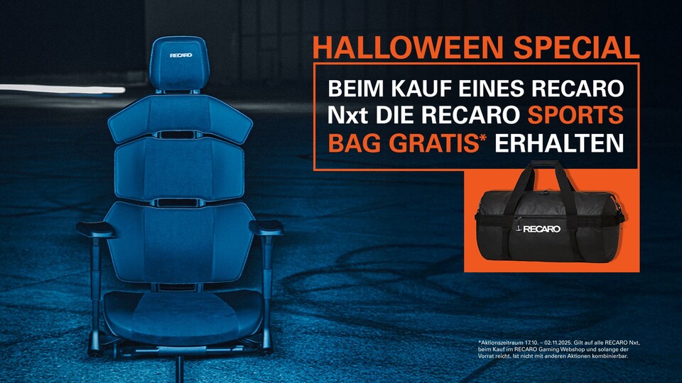 Diese coole Sporttasche im Wert von 99 Euro gibt’s im Oktober beim Kauf eines RECARO Nxt gratis dazu.