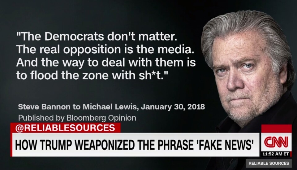 Der rechte Medienstratege und Ex-Trump-Berater Steve Bannon hat früh erkannt, welches Potential Online-Gaming-Communitys für Desinformation und Einflussnahme haben. (Quelle: https:twitter.combrianstelterstatus1323044740632350722)