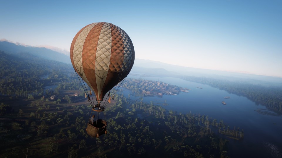 Mit der Heißluftballon-Mod für Red Dead Redemption 2 könnt ihr den Wilden Westen von ganz oben betrachten.