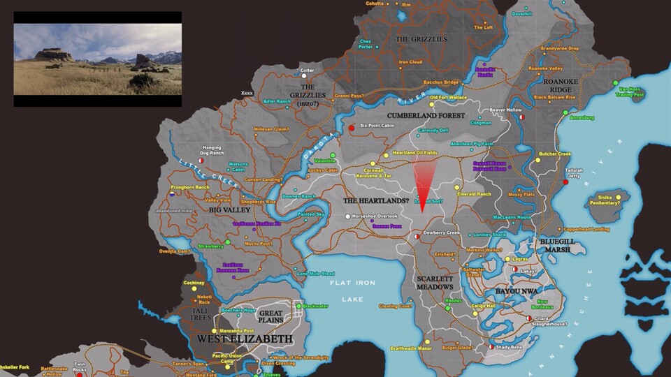 Die 2017 geleakte Map zeigt angeblich die Spielwelt von Red Dead Redemption - inklusive der Stadt Blackwater. Nun ist klar, dass Blackwater tatsächlich eine Rolle spielt. 