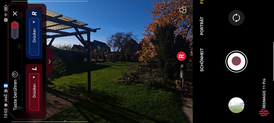 Drittanbieter-Apps lassen sich ebenfalls in den Game Space des Redmagic laden – dann können die Schultertasten beispielsweise auch für Kamera-Anwendungen konfiguriert werden. (Bildquelle: GameStar Tech)