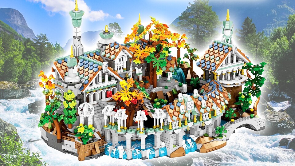 Das Set passt farblich sehr gut zum legendären LEGO Bruchtal, ist aber etwas kompakter – was es aber nicht weniger imposant macht.