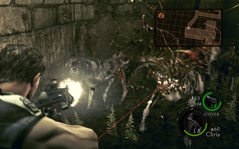 Resident Evil 5 spart nicht mit derben Bluteffekten.