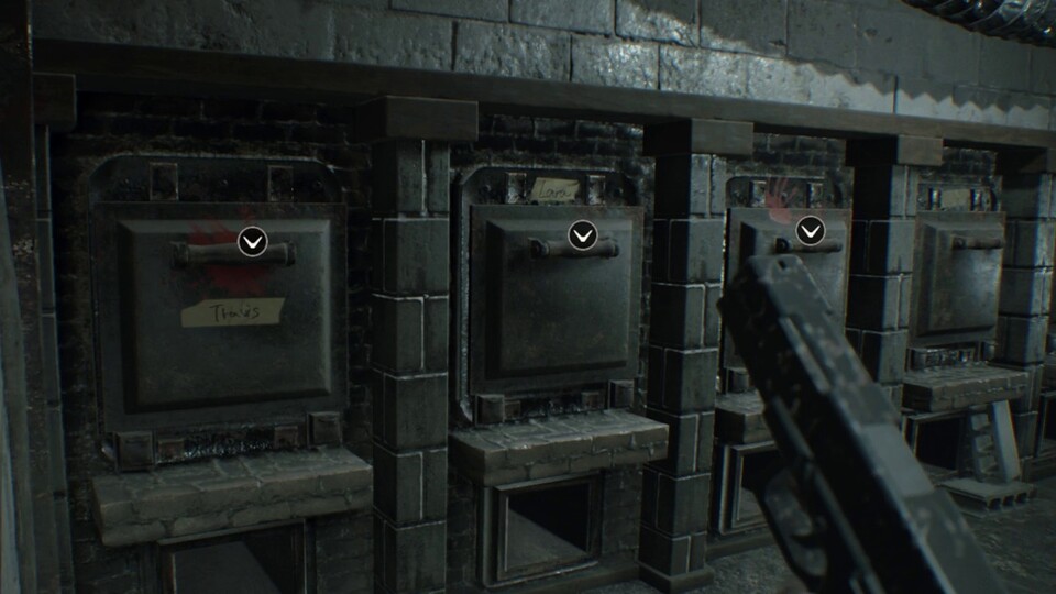Lösung: Um in Resident Evil 7 in den Zerlegungsraum zu kommen, muss man das Leichenkammer-Rätsel im Keller lösen.
