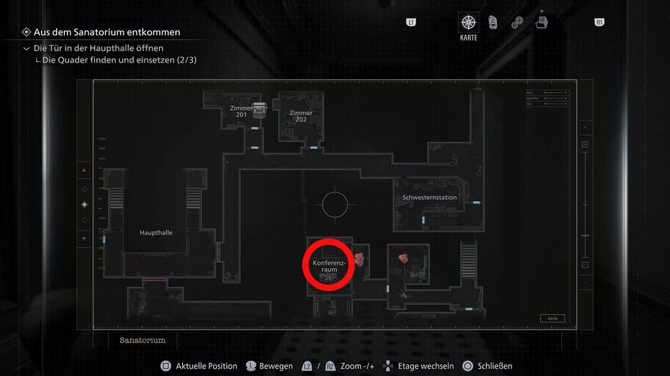 Im Konferenzraum könnt ihr euch gleich zwei Münzen schnappen.