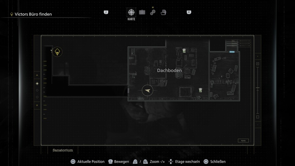 Leon findet den Code für den Tresor im Keller als erstes auf dem Dachboden.