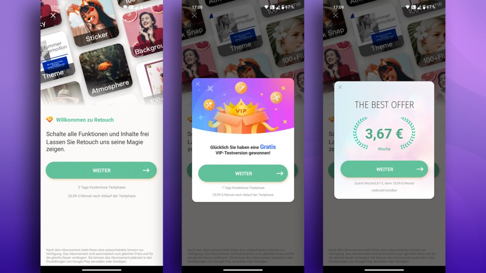 Ich musste echt lachen, als mir die App anfing mit mir zu verhandeln.
