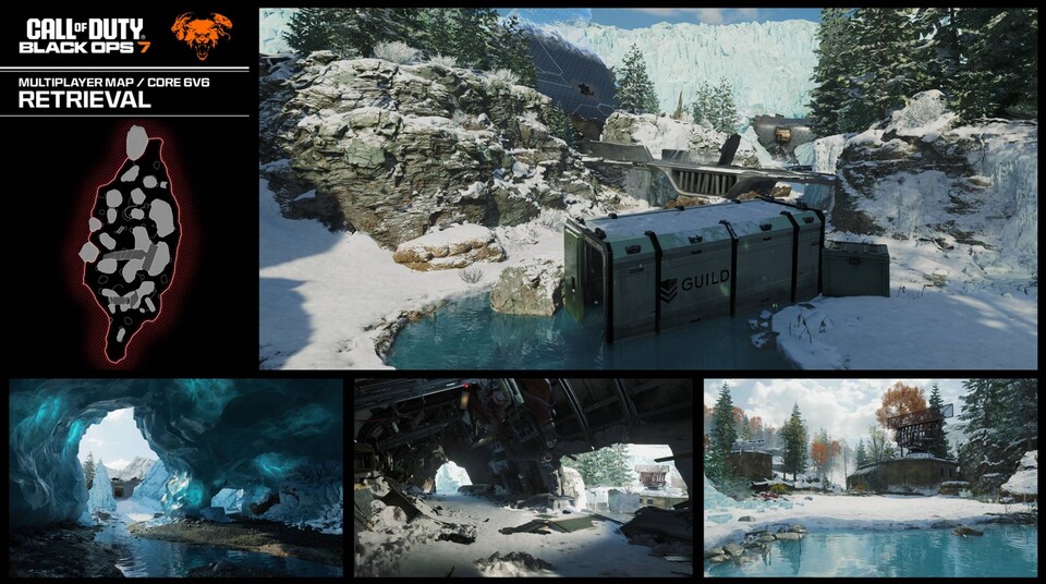 Layout und Locations der Black Ops 7 Map Retrieval auf einen Blick.