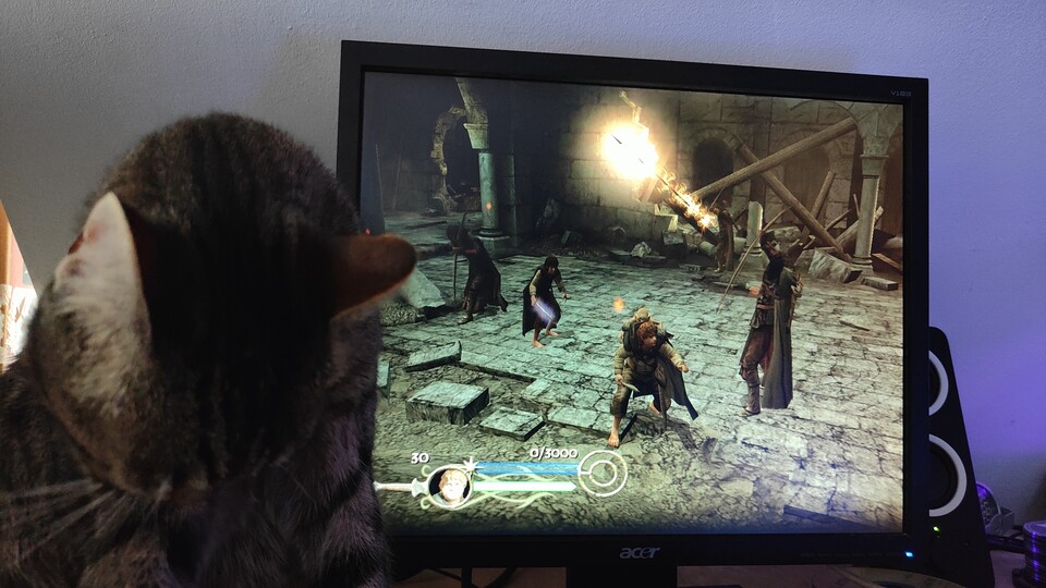 Die fürs Retro-Gaming praktischen non-Widescreen-Bildschirme sind bei ebay Kleinanzeigen mitunter sogar kostenlos zu bekommen. Die Katze gibt es allerdings nicht dazu.