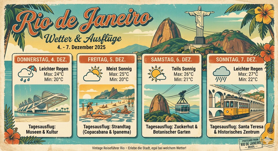 Nano Banana Pro generiert mir aus meinem Prompt eine hübsche Infografik mit relativ akkuraten Wetterdaten. (KI-generiert mit Nano Banana Pro)