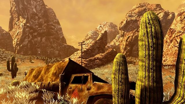 Auf den 5 neuen Karten von Update 1.1 für Rise of the Triad geht es unter anderem in die Wüste.