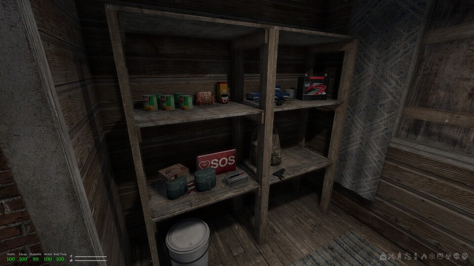 Gegenstände lassen sich fein säuberlich in Regalen platzieren, ich liebe so etwas ja.