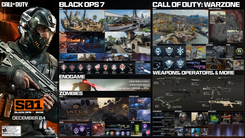 Die Roadmap von Season 1 auf einen Blick: hier seht ihr den wichtigsten Content für Black Ops 7.