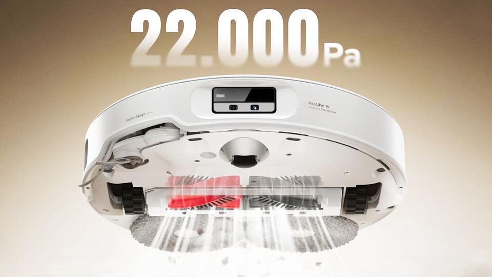 Zu der mächtigen Saugkraft von 22.000 Pa kommt ein ausgeklügeltes Bürstensystem mit zwei getrennten Seiten. Dadurch verheddern sich Haare nicht und sie können sehr einfach entfernt werden.