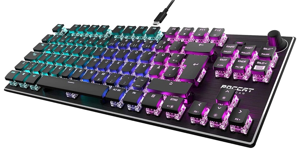 Ideal für die nächste LAN-Party: Für den Transport könnt ihr das Kabel der Roccat Vulcan TKL abmontieren.